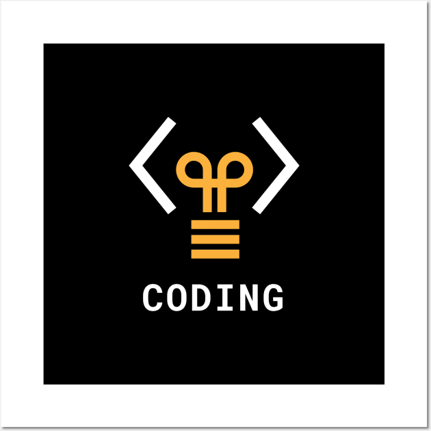 CODING - PROGRAMMING T SHIRT Wall Art by Meow Meow Cat